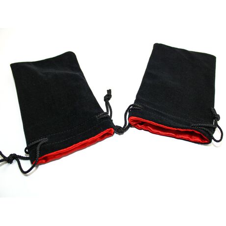 Velvet Bag Black / Red Inside Big 5" x 8"