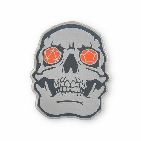 DUNGEONS AND DRAGONS ENAMEL PIN BADGES SKULL
