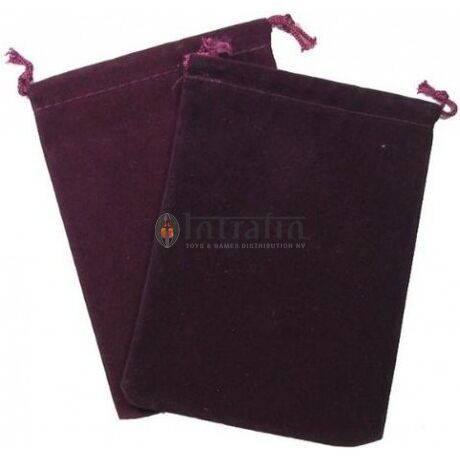 Suedecloth Dice Bag (L) Burgundy 5" x 7 1/2"