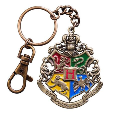 HARRY POTTER HOGWARTS CREST METAL KEYCHAIN