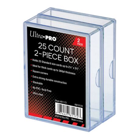2-Piece 25 Count Clear Storage Box (2-pack)