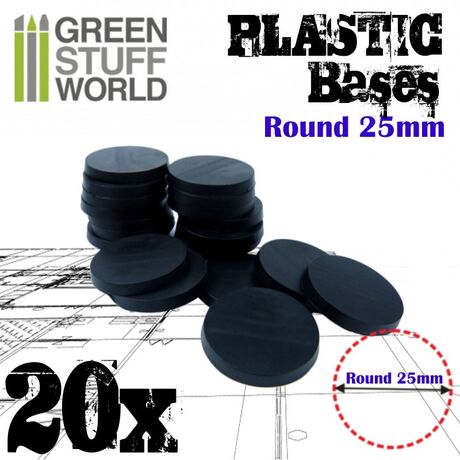 Plastic Round Base 25mm (20)