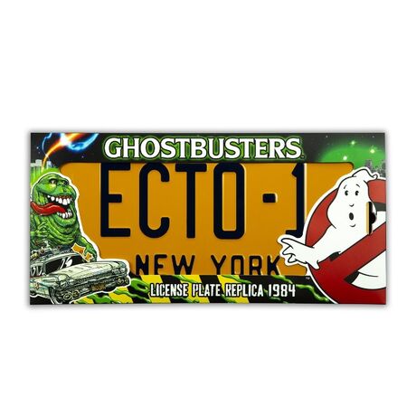 Ghostbusters ECTO-1 Metal License Plate Replica