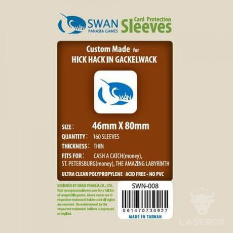 Swan Sleeves 46mm X 80mm HICK HACK