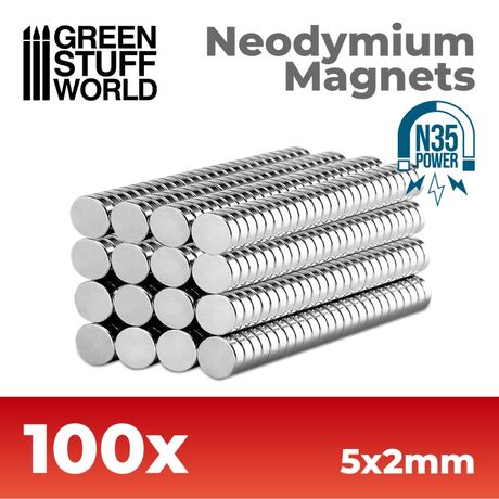 Neodymium Magnets N35 5x2mm (100)