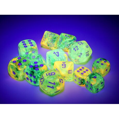Nebula® Spring/white Luminary™ 16mm Dice Block™ (12 dice)