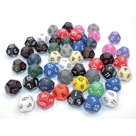 Opaque Polyhedral Dice: D12