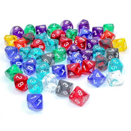 Translucent Polyhedral Dice: D10