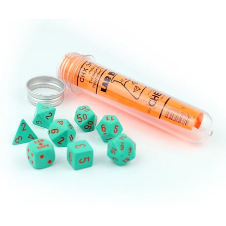Lab Dice™ Gemini® Heavy Turquoise/Orange 7D Set