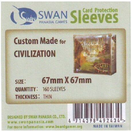 Swan Sleeves 67mm X 67mm CIVILIZATION