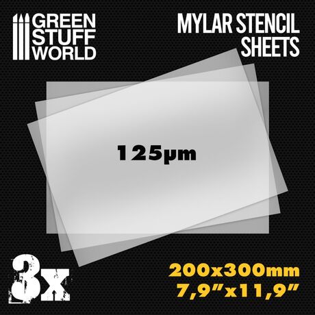 Mylar Stencil A4 Sheet x3 200x300mm