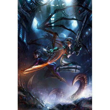 Starcraft Wallscroll: Kerrigan and Nova  (Paper) 100cm x 77cm