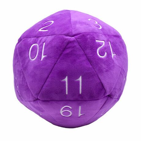 Jumbo D20 Purple/Silver Plush