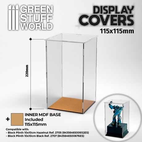 Acrylic Display Covers 115x115x220mm