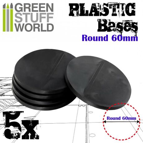 Plastic Round Bases 60mm (5)