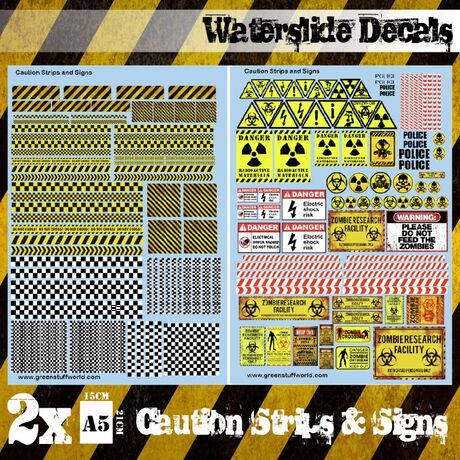 Decal Sheets - Caution Strips & Signs