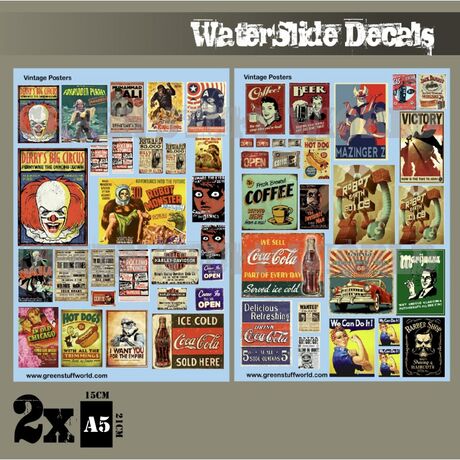 Decal Sheets - Vintage Posters
