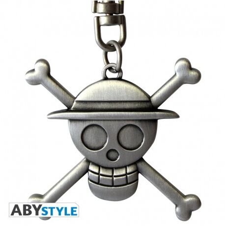 One Piece Skull Luffy 3D Metal Keychain