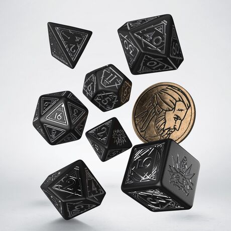 THE WITCHER DICE SET GERALT SILVER SWORD