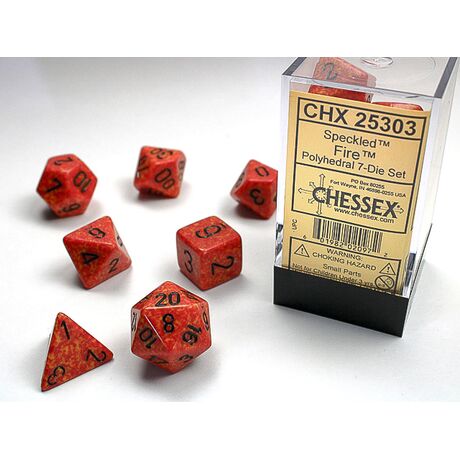 Speckled Fire 7-Dice Set
