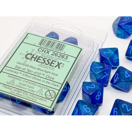 Gemini Blue-Blue/Light Blue Ser of Ten D10'S
