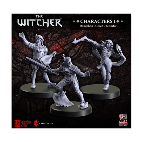 Witcher Miniatures: Characters 1 - Geralt, Yennifer, Dandelion