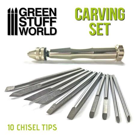 Carving Tool Set With 10 Chisel Tips