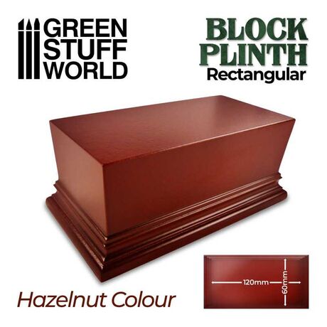 Block Plinth 12x6cm Hazelnut Rectangular