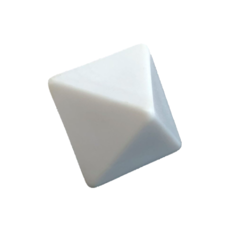 OPAQUE WHITE D8 BLANK