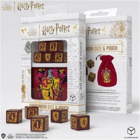 Harry Potter - Gryffindor Dice & Pouch