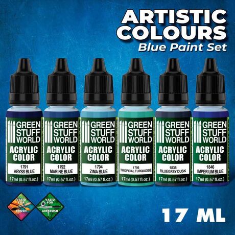 Blue Paint Set (6) - Artistic Colours