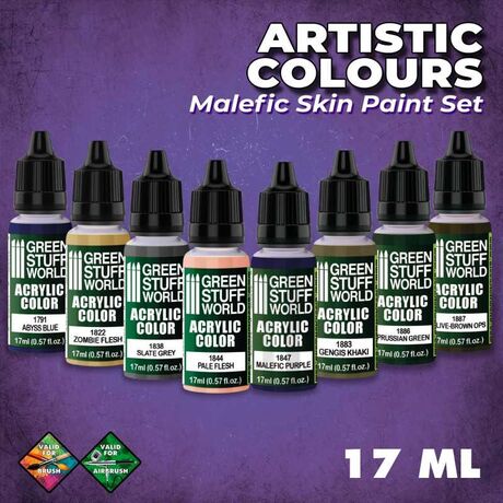 Malefic Skin Paint Set 8τμχ 17ml