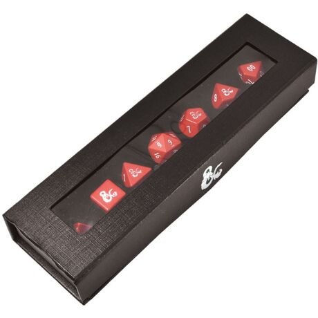Heavy Metal RPG Dice Set D&D Red/White