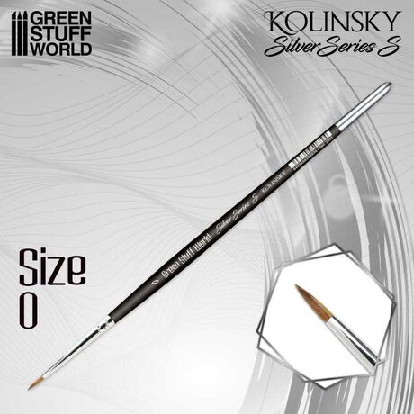 Kolinsky Brush Size 0 Silver Series (S Type)