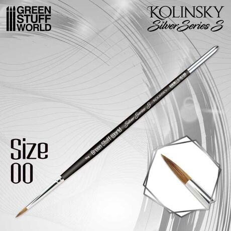 Kolinsky Brush Size 00 Silver Series (S- Type)