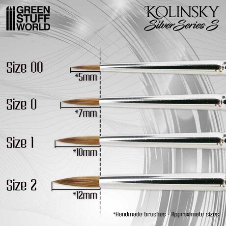 Kolinsky Brush Size 00 Silver Series (S- Type)