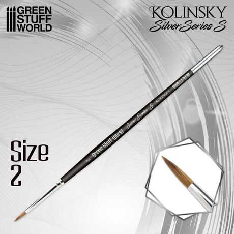 Kolinsky Brush Size 2 Silver Series (S Type)