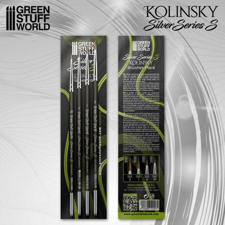 Kolinsky Brush - Short Silver (Series S) Pack x4