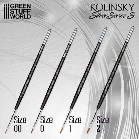 Kolinsky Brush - Short Silver (Series S) Pack x4
