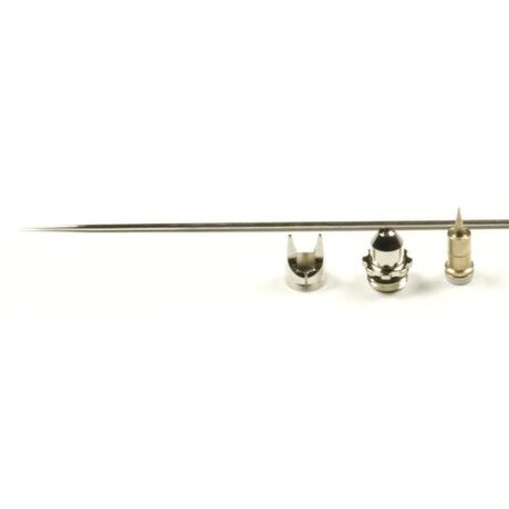 Nozzle set 0.15mm (V2.0) CR Plus Fine Line, Chrome, for EVOLUTION CR plus +,INFINITY CR Plus-(Needle+Nozzle+Seal)-[126824]