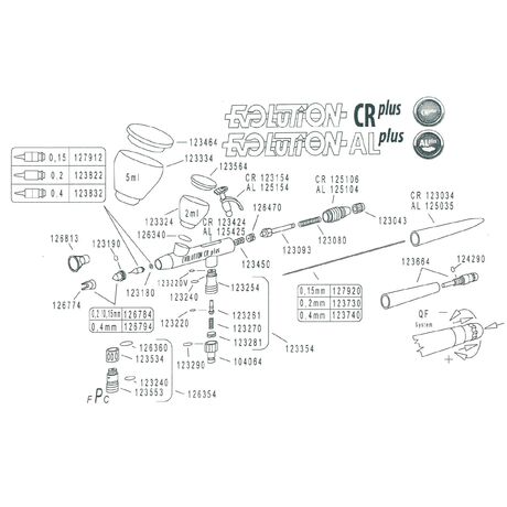 Air Cap 0.15 mm CR plus fine line (with needle cap)-[126784]
