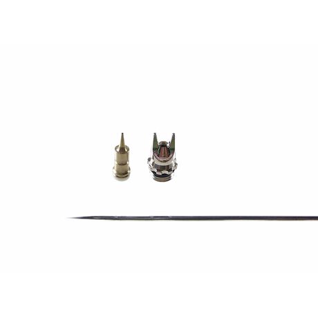 Nozzle Set 0.4mm (V2.0) CR Plus Fine Line, Chrome, for EVOLUTION CR plus + INFINITY CR plus-(Needle+Nozzle+Seal)-[126844]