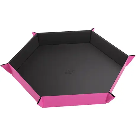 Gamegenic - Magnetic Dice Tray Hexagonal Black/Pink
