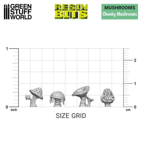 Chunky Mushrooms 3D Resin Set