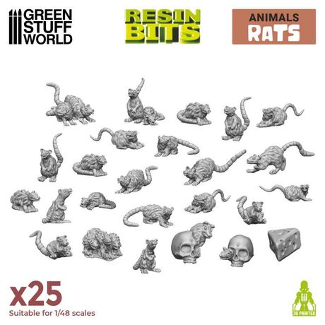 Small Rats 3D Resin Set
