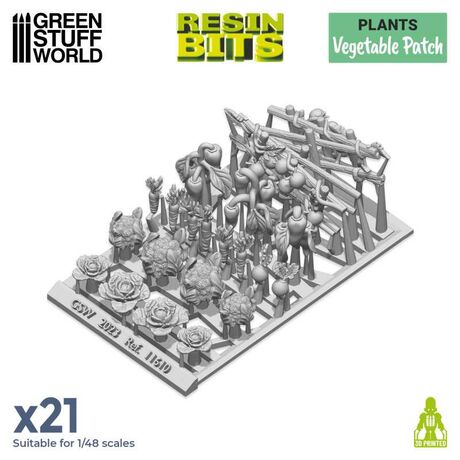 Vegetable Patch 3D resin set