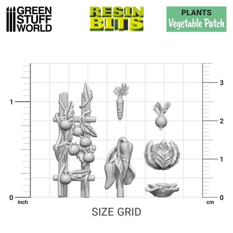 Vegetable Patch 3D resin set
