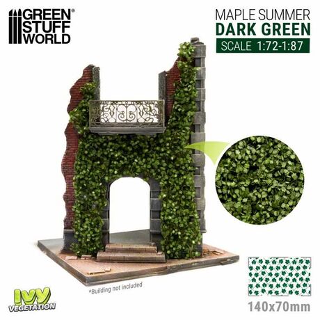 Maple Summer 1:72/1:87 Dark Green Ivy Sheet Small