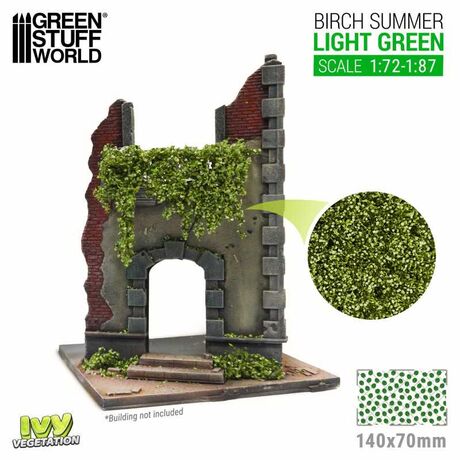 Birch Summer 1:72/1:87 Light Green Ivy Sheet Small