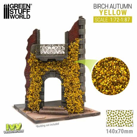 Birch Autumn 1:72/1:87 Yellow Ivy Sheet Small